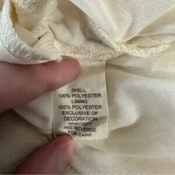 Mudd Cream Lace Prairie Blouse Size Medium Cottagecore Cute Pretty Chic - Picture 12 of 13